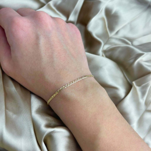 Złota Bransoletka łańcuszkowa splot Gucci 2mm próby 585