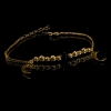 Złota bransoletka z koralikami Charms – zawieszki Księżyc – pr 585