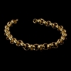 Złota Bransoletka - łańcuszek na rękę - splecione kółeczka - próba 585