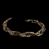 Złota Bransoletka - dwukolorowy łańcuszek na rękę - damski splot - próba 585