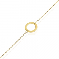 Złota bransoletka Celebrytka z kołem Ring, pr.585