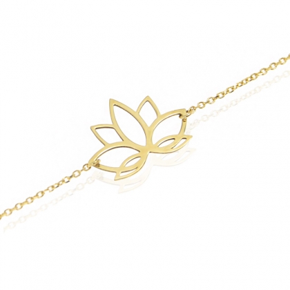 Złota bransoletka Kwiat Lotosu Celebrytka pr.585