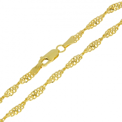 Złota bransoletka damska splot Singapur 3,5mm pr.585