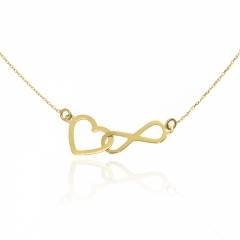Złoty łańcuszek Celebrytka z sercem i nieskończonością, pr.585