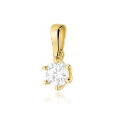 Złota zawieszka z brylantem 0,70ct próby 585