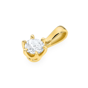 Złota zawieszka z brylantem 0,70ct próby 585