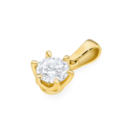 Złota zawieszka z brylantem 1,0ct próby 585