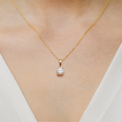 Złota zawieszka z Brylantem 1,0ct próby 585