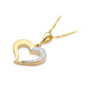 Zawieszka serce z brylantami 0,06ct pr.585