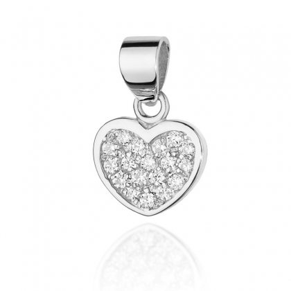 Zawieszka serce z brylantami 0,15ct - złoto próby 585