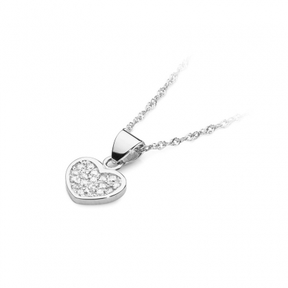 Zawieszka serce z brylantami 0,15ct - złoto próby 585