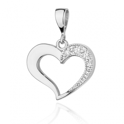 Zawieszka serce z brylantami 0,06ct pr.585