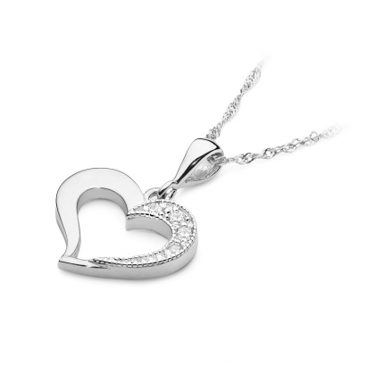 Zawieszka serce z brylantami 0,06ct pr.585