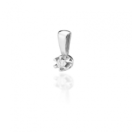 Złota zawieszka z brylantem 0,12ct próby 585