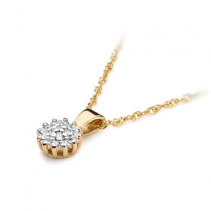 Zawieszka ze złota z brylantami 0,10ct pr.585