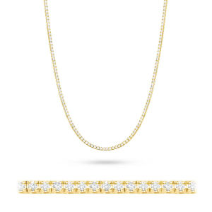 Naszyjnik z Diamentami Laboratoryjnymi 3,38ct złoto pr. 585