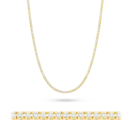 Naszyjnik z Diamentami Laboratoryjnymi 3,38ct złoto pr. 585