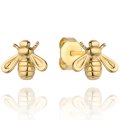 Pszczółki - kolczyki ze złota pr.585