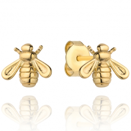 Pszczółki - kolczyki ze złota pr.585