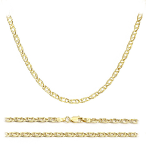 Złoty Łańcuszek 50cm splot Pawie Oko splot 2,5mm próby 585