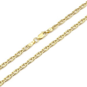 Złoty Łańcuszek 50cm splot Pawie Oko splot 2,5mm próby 585