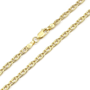 Złoty Łańcuszek męski 55cm splot Pawie Oko splot 3,2mm pr 585