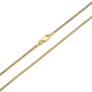 Złoty łańcuszek damski 50cm Pełny splot Linka Snake 1,3mm pr. 585