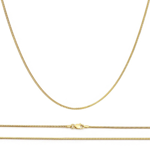 Złoty łańcuszek damski 50cm Pełny splot Linka Snake 1,3mm pr. 585