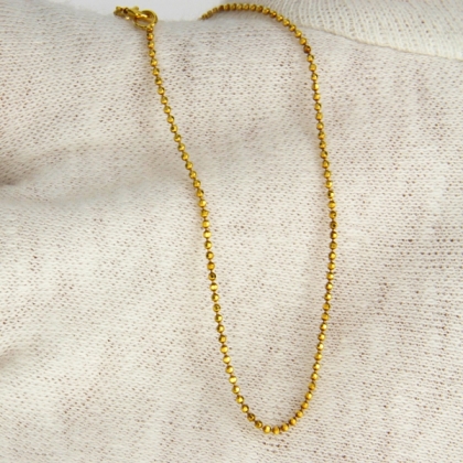 Złoty Łańcuszek splot Kulkowy 50cm -  próba 585