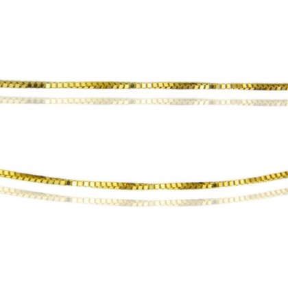 Złoty Łańcuszek 45cm Pełny splot Kostka 0,9mm pr.585
