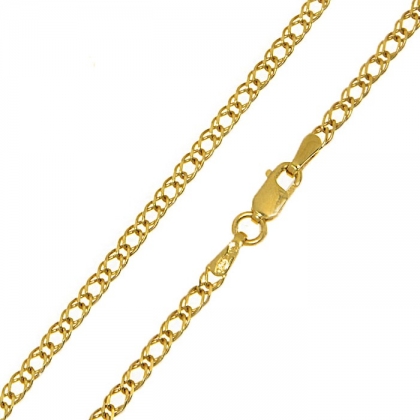 Złoty łańcuszek 45cm - splot Rombo 2,4mm -  próba 585