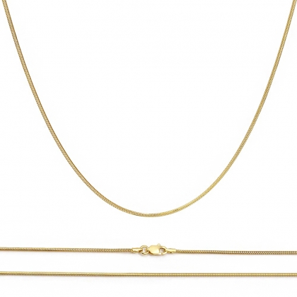 Złoty łańcuszek damski 50cm Pełny splot Linka Snake 1,3mm pr. 585