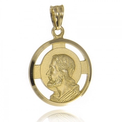 Złoty męski medalik z wizerunkiem Pana Jezusa próby 585