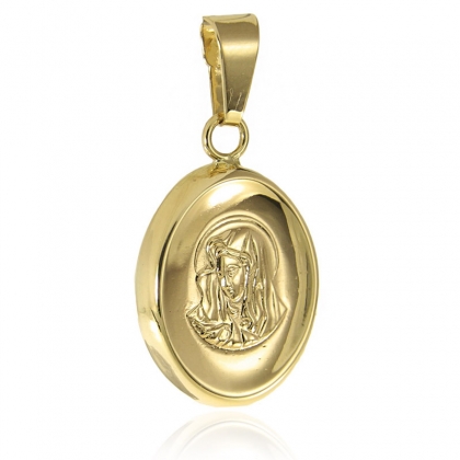 Medalik z Matką Boską w chuście ze złota pr. 585