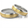 Złote obrączki ślubne dwukolorowe pierścienie próby 585