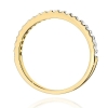 Wielokamieniowy Pierścionek obrączka z Diamentami 0,18ct - żółte/białe złoto próby 585