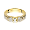 Ażurowy pierścionek z Brylantami 0,13ct z żółtego/białego złota pr.585