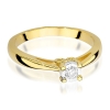 Zaręczynowy pierścionek z Diamentem 0,08ct i sercem w oprawie z żółtego/białego złota próby 585