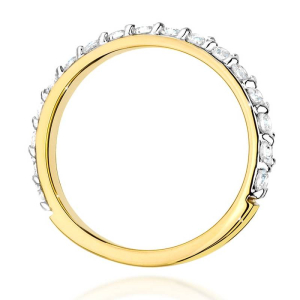 Pierścionek obrączka z Diamentami 0,34ct - złoto próby 585. W-0532