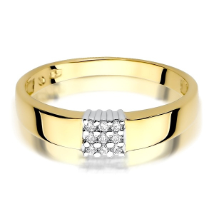 Pierścionek z Brylantami 0,05ct - złoto próby 585. W-0417