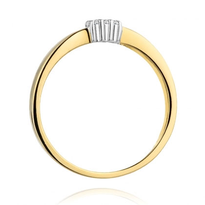 Pierścionek z Brylantami 0,05ct - złoto próby 585. W-0417