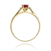 Zaręczynowy pierścionek z Rubinem 0,60ct i Brylantami z żółtego złota 585