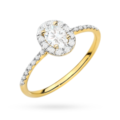 Pierścionek z Brylantami 0,47ct ze złota próby 585. W-0584