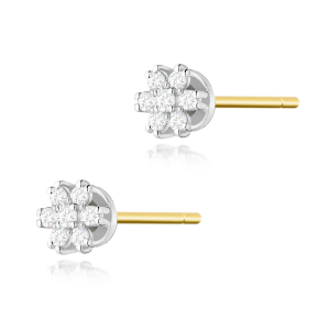 Kolczyki z diamencikami 0,203ct złoto próby 585