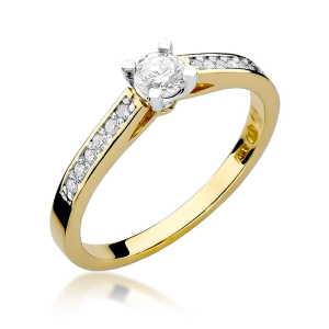 Pierścionek z Diamentami 0,36ct ze złota próby 585. W-0052/30