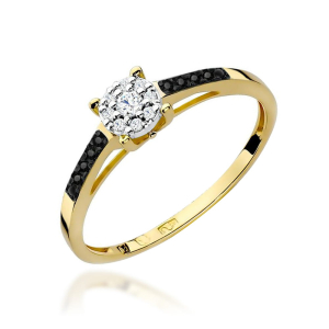Pierścionek z Brylantami 0,12ct ze złota próby 585. W-0055BCZ