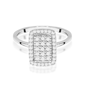 Pierścionek z Brylantami 0,27ct z białego złota próby 585. W-0573B