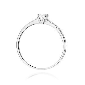 Pierścionek z Brylantami 0,21ct z białego złota próby 585. W-0588B