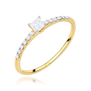 Pierścionek z Brylantami 0,21ct ze złota próby 585. W-0588