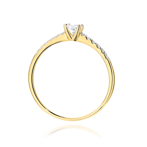 Pierścionek z Brylantami 0,21ct ze złota próby 585. W-0588